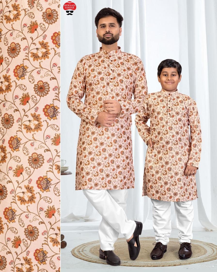 pr ethnicity readymade cotton printed kurta for adult and kids in wholesale surat