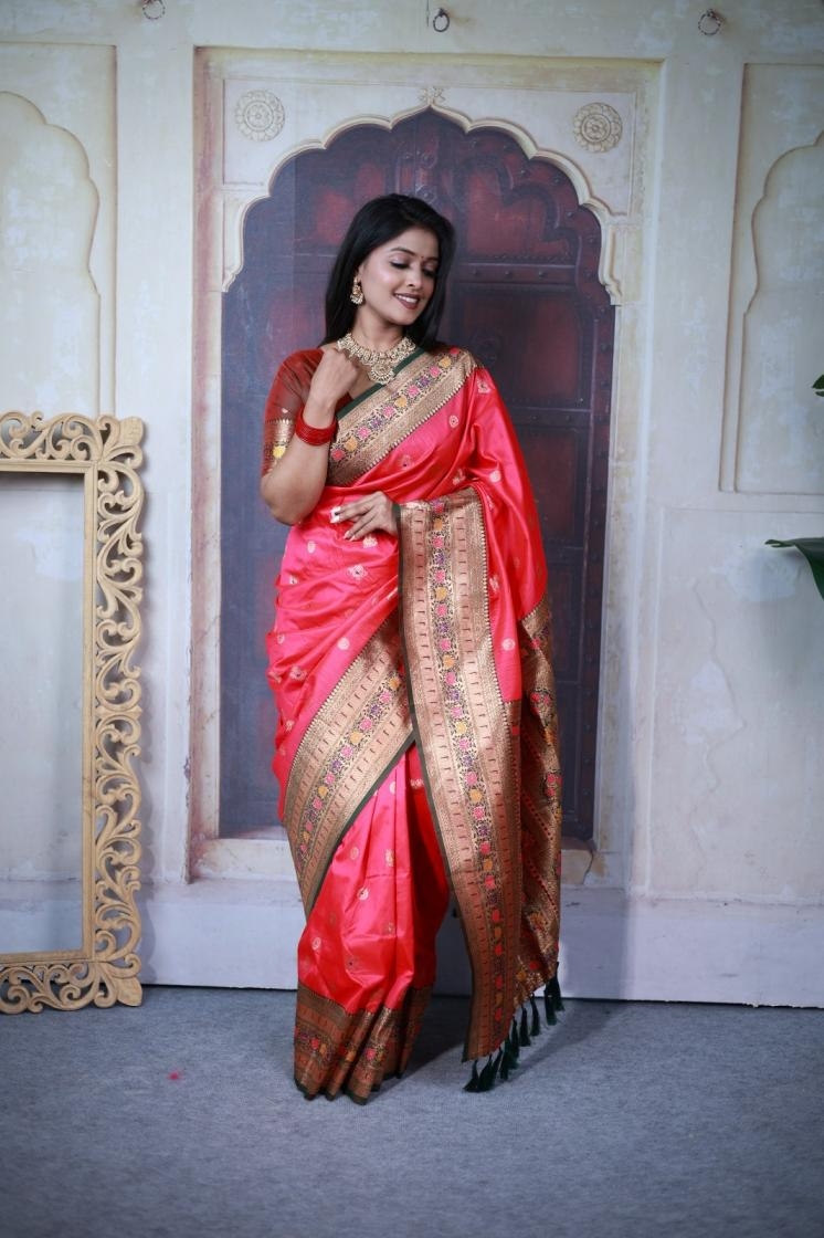pr kc 7024 ajanta lotus paithani festival special saree in wholesale surat