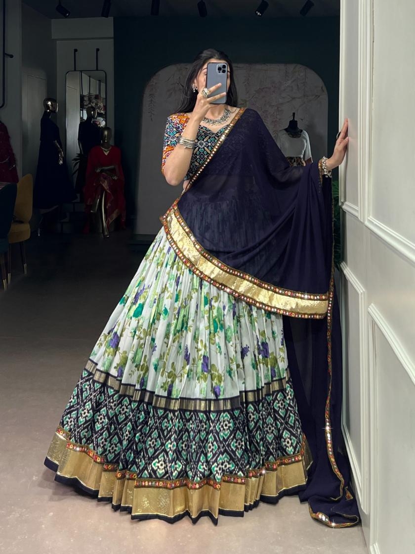 pr lnb1744 tassar silk readymade navratri chaniya choli in wholesale surat