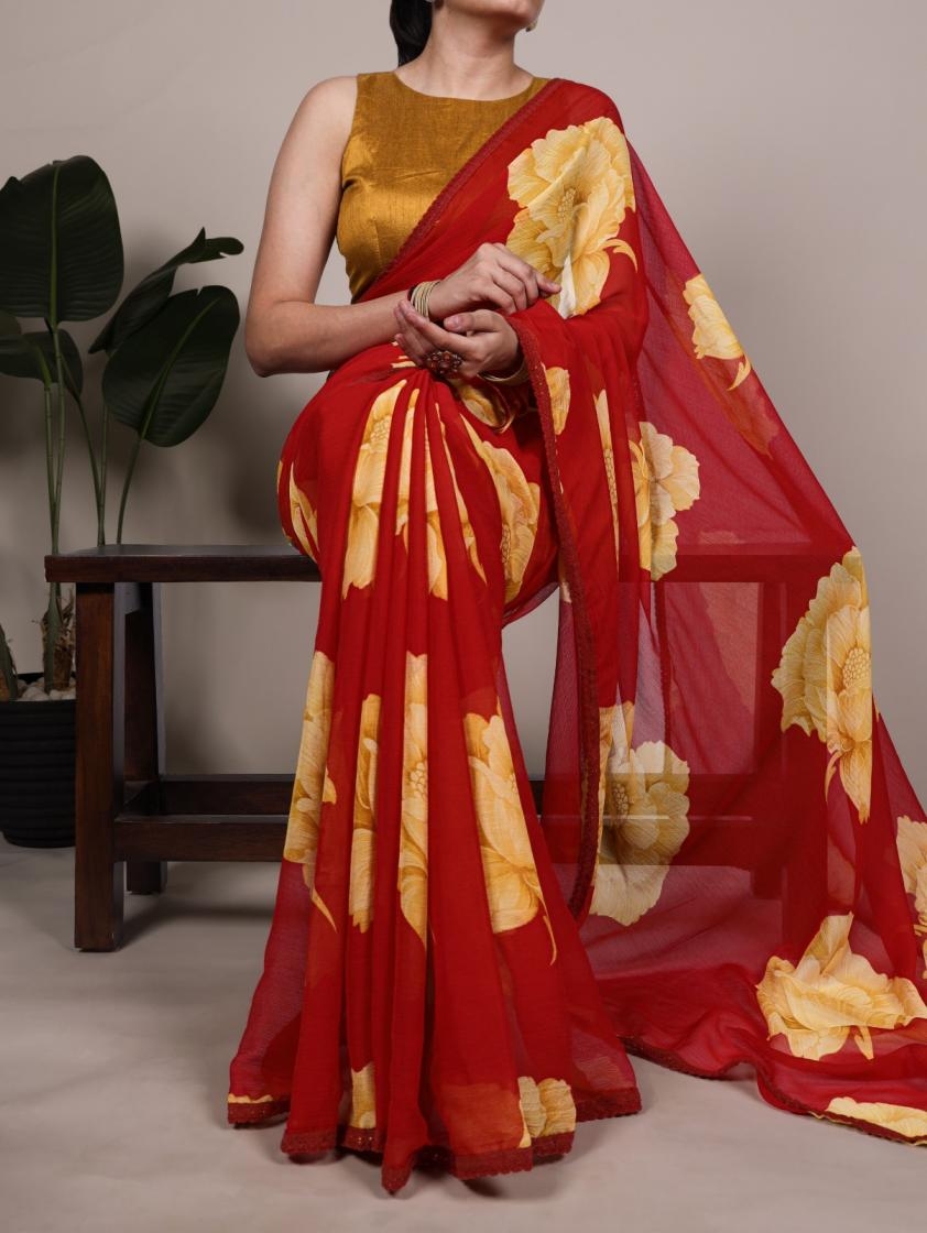 pr ynf7033 hit design chiffon saree in wholesale surat