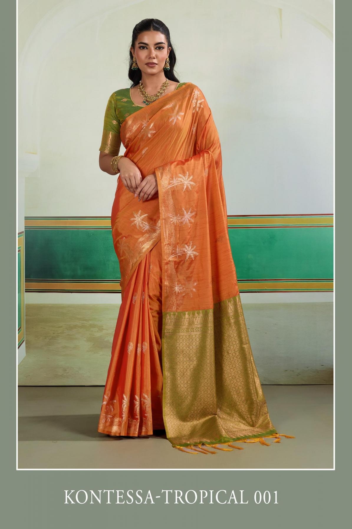 rajtex kontessa tropical series 001 TO 006 tussar silk handloom designer sarees in wholesale surat