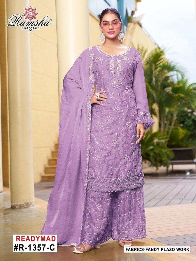 ramsha 1357 nx readymade fandy pakistani plazzo suit in wholesale surat