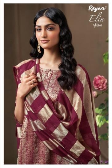 reyna launch elin series 10380 to 10383 hit design banarsi brocad salwar kameez in wholesale surat