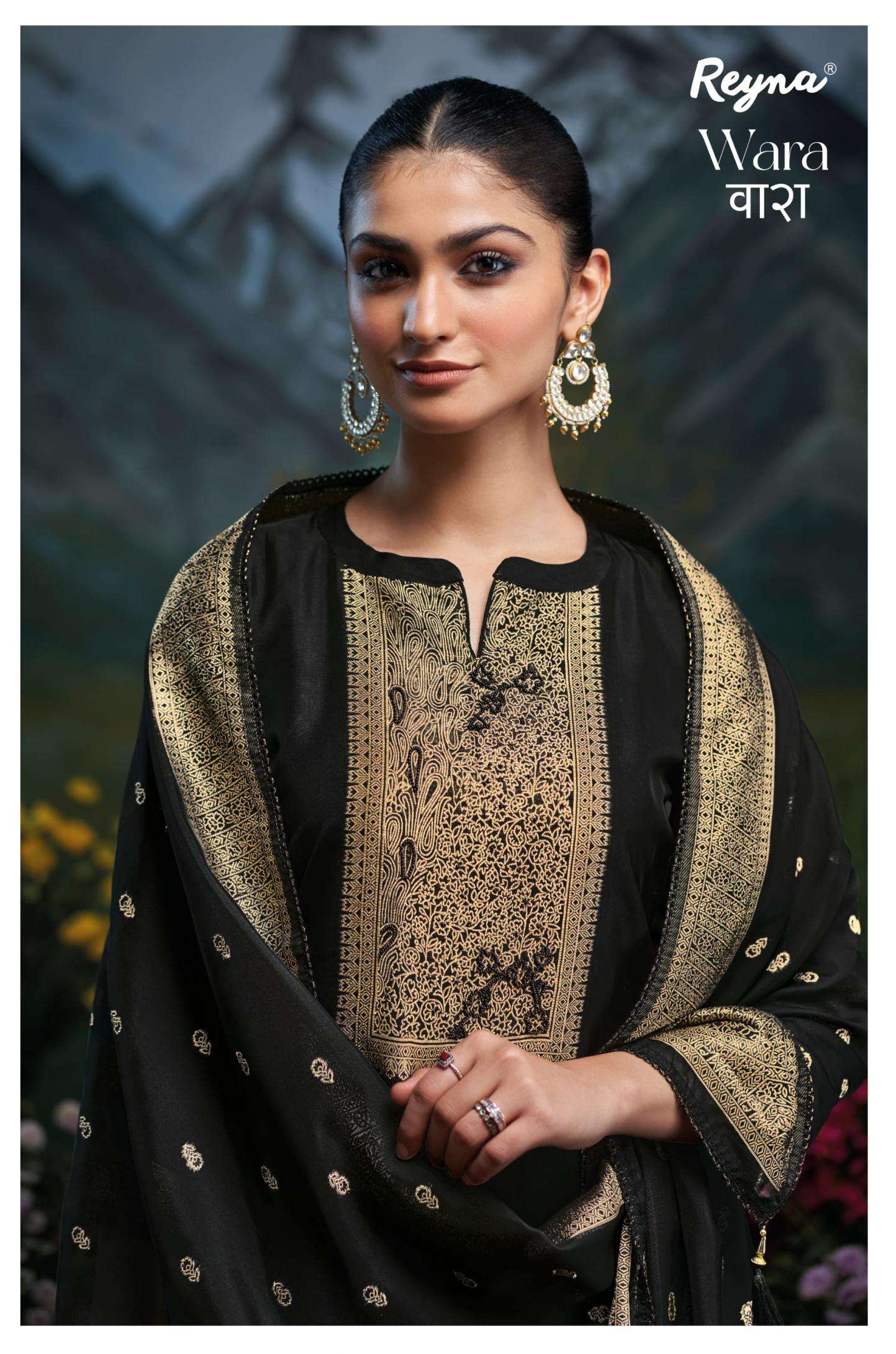 reyna wara series 10368 to 10371 viscose woven silk jacquard attractive salwar kameez in wholesale surat