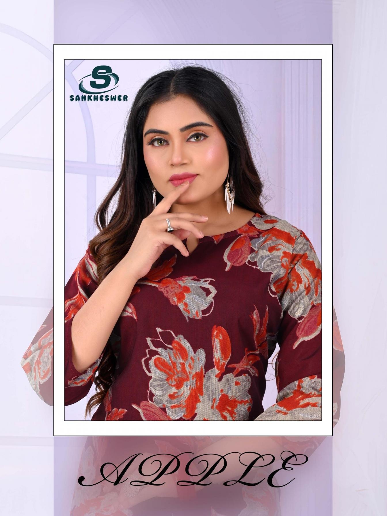 sankheswer apple vol 1 series 1001 to 1008 vertican readymade daily wear long kurti in wholesale surat