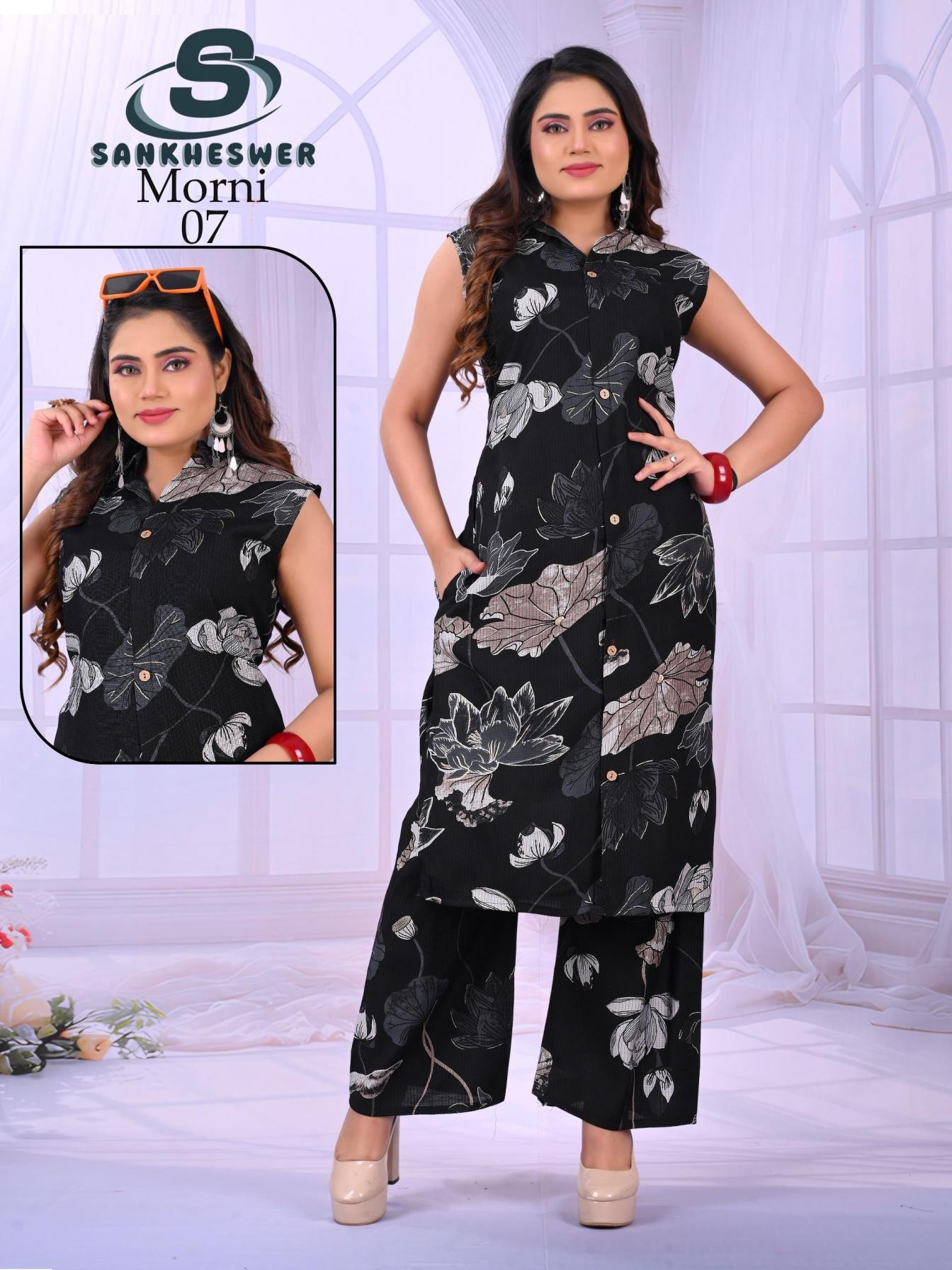 sankheswer morni vol 1 series 01 to 10 viscose barline print readymade stylish co-ord sets in wholesale surat