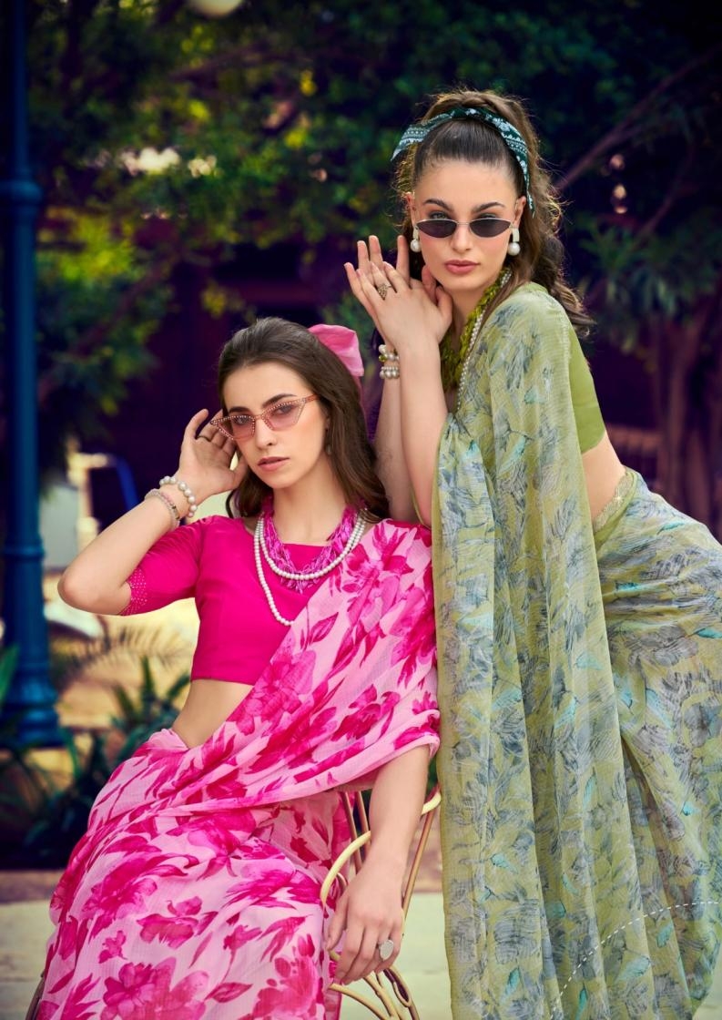 sanskar tex prints moomal series 20020 to 20027 georgette chiffon sirowski sarees in wholesale surat