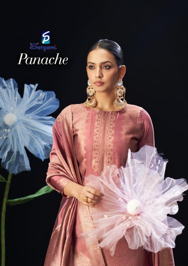 sargam prints panache series 2729A to 2729D banglory silk jacquard classic salwar kameez in wholesale surat