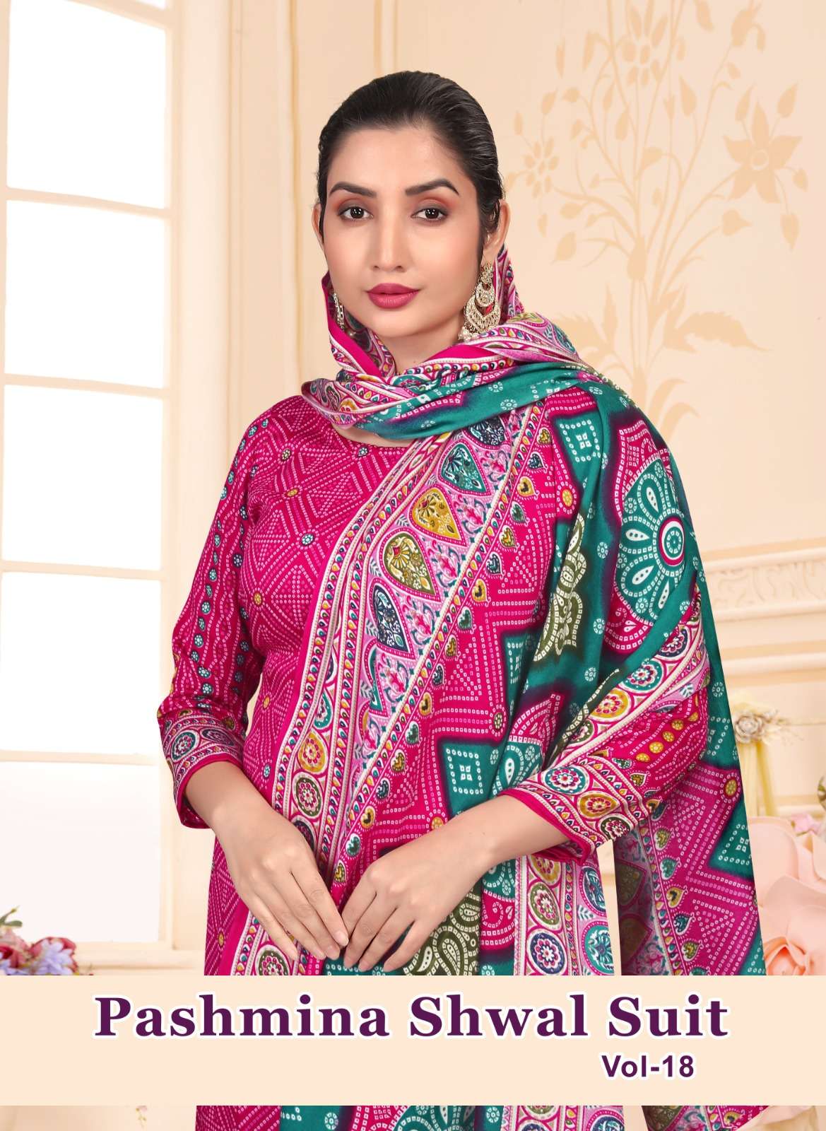 SAT Pashmina Shwal Suit Vol-18 series 1001 to 1008 Heavy Pashmina Printed salwar kameez in wholesale surat