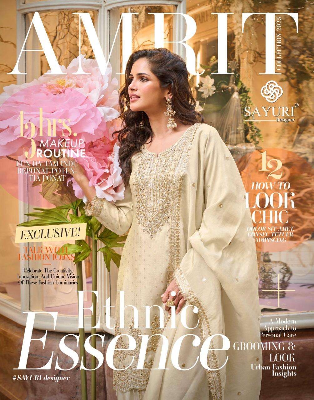 Sayuri Amrit series 5857 To 5860 pure viscose simar jacquard silk Designer Sharara Suit in wholesale surat