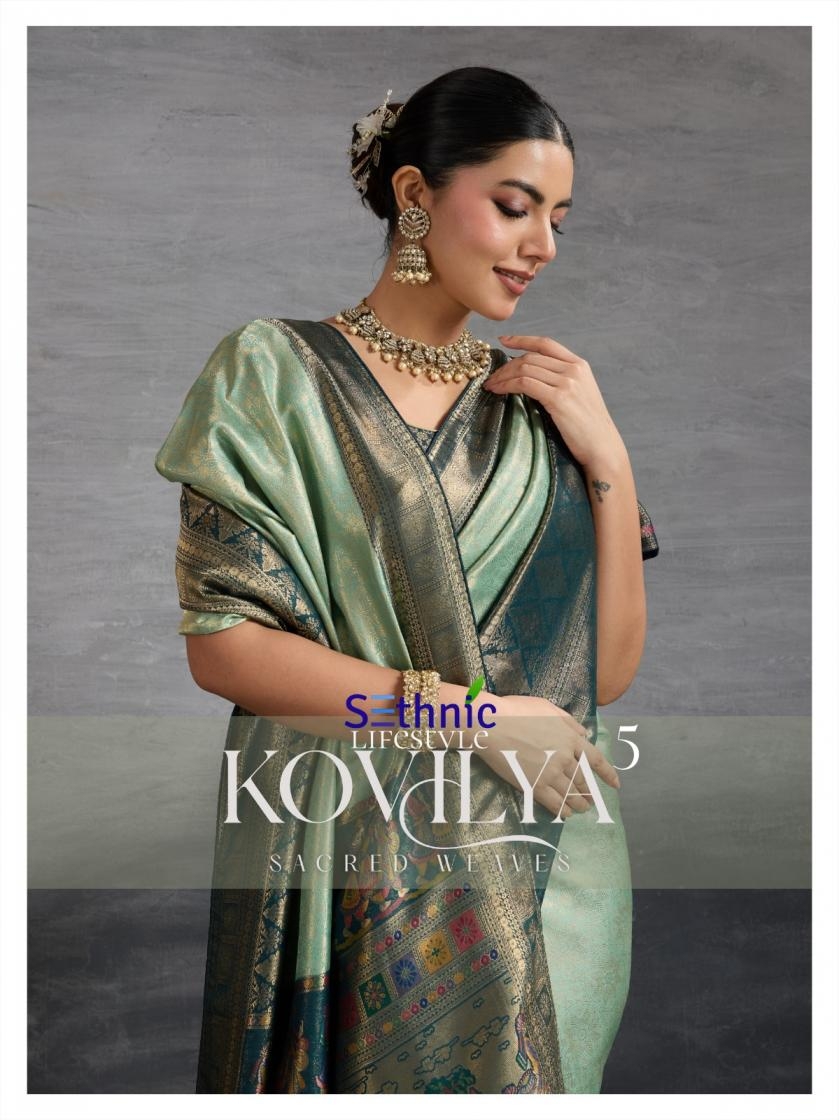 sethnic lifestyle kovilya vol 5 series 95017 TO 95020 kanjivaram silk stunning sarees in wholesale surat