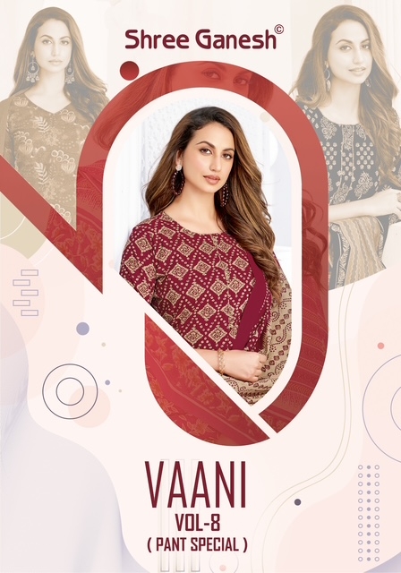 Shree Ganesh Vaani Vol-8 series 1801 to 1815  Heavy Cotton Printed salwar kameez in wholesale surat