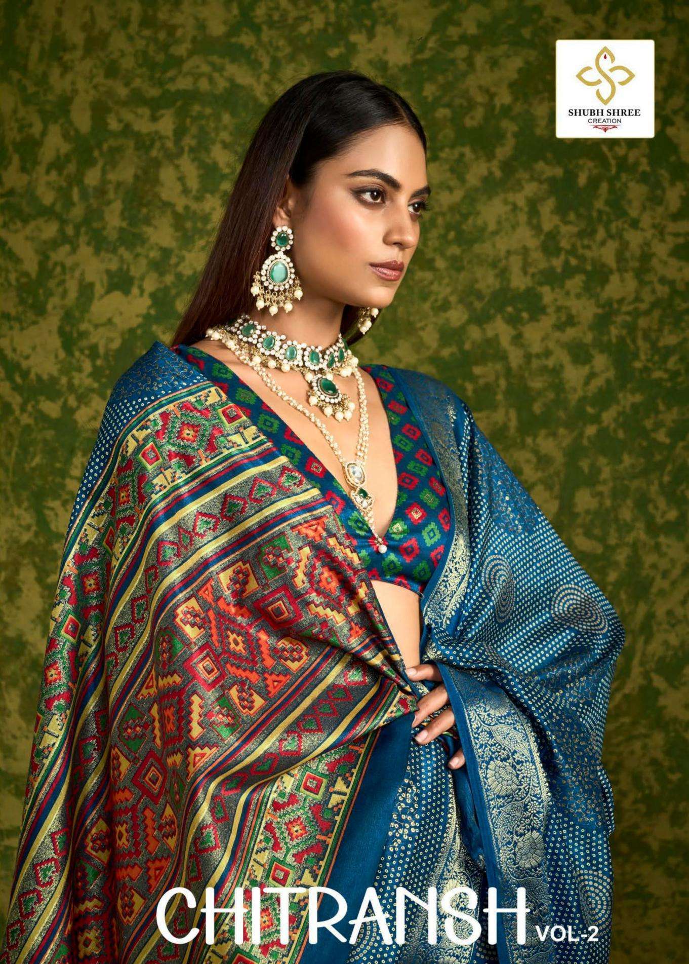 shubh shree creation chitransh vol 2 series 2001 to 2008 luxurious rasian silk luxury sarees in wholesale surat