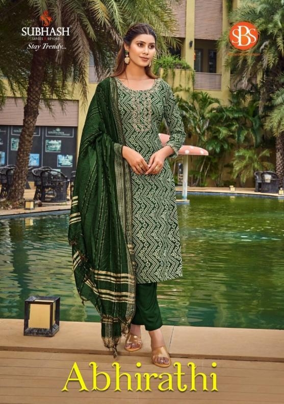 subhash sbs abhirathi series 5991 to 5994 rayon advanced salwar kameez in wholesale surat