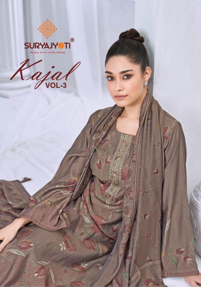 suryajyoti kajal vol 3 series 3001 to 3006 pretty look modal discharge print salwafr kameez in wholesale surat