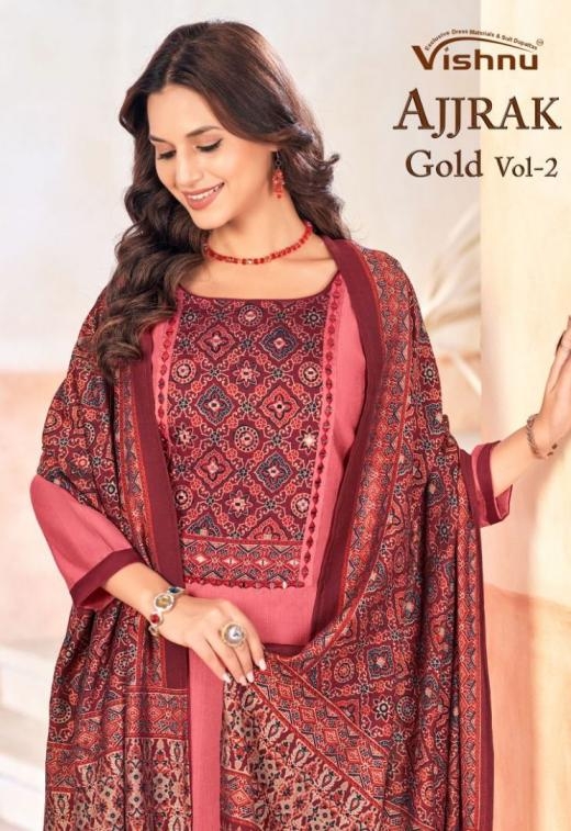 vishnu ajjrak gold vol 2 series 40001 to 40012 elegance vetican salwar kameez in wholesale surat