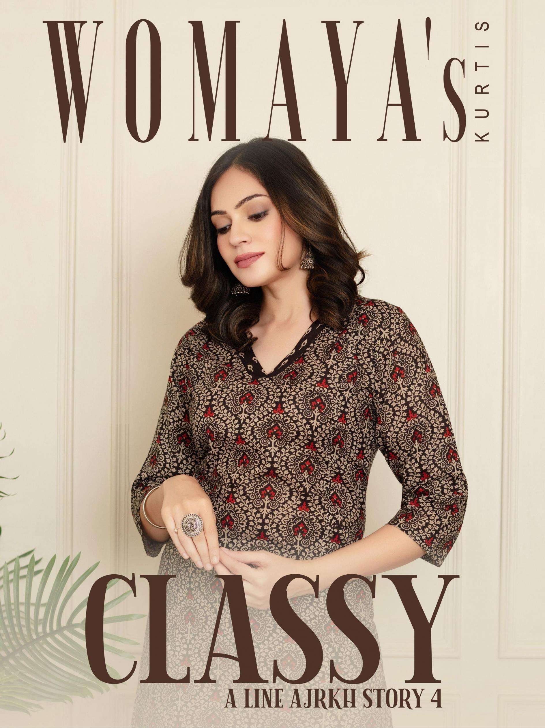 womayas classy a line ajrkh story vol 4 series 3171 to 3174 readymade cotton combo ladies suits in wholesale surat