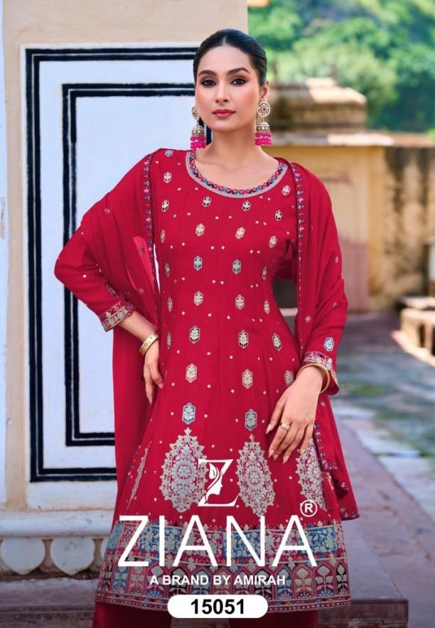 ziana 15051 series 15051A to 15051D designer embroidery readymade combo suit in wholesale surat