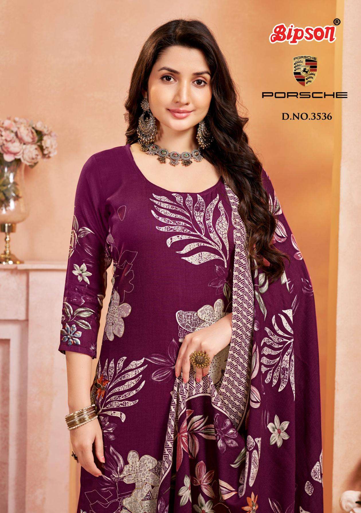 bipson prints porsche 3536 unique viscose pashmina winter salwar kameez in wholesale surat