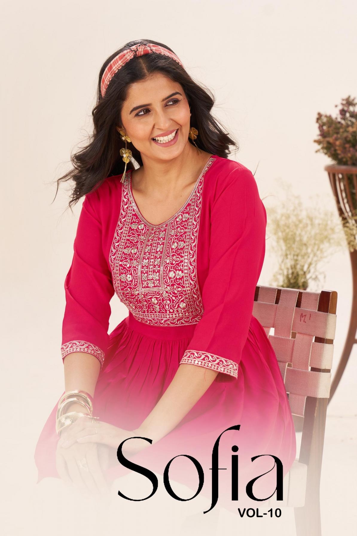 blue hills sofia vol 10 series 10001 to 10006 rayon readymade western top in wholesale surat
