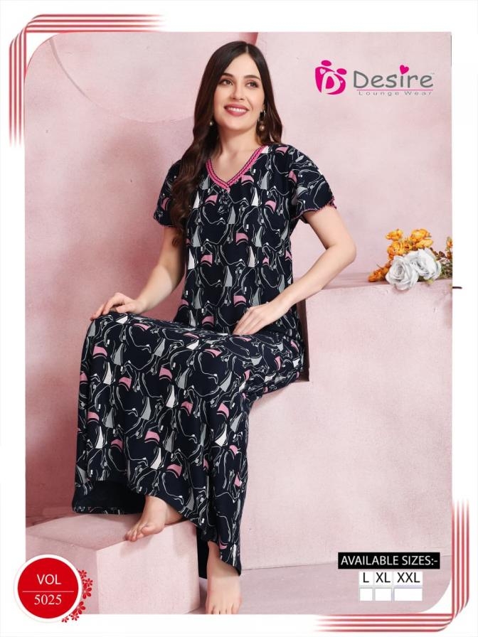 desire vol 5025 hit design hosiery full stitch combo nighty in wholesale surat
