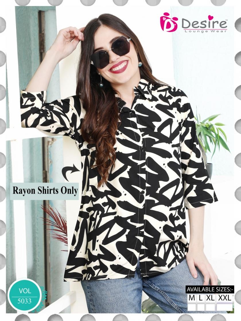 desire vol 5033 rayon readymade girls combo shirts in wholesale surat