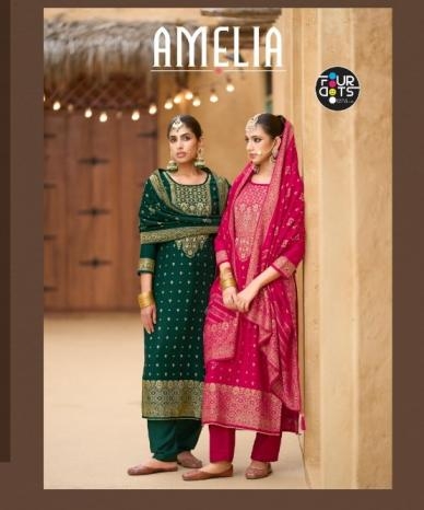 fourdots amelia series 4041 to 4044 viscose pashmina jacquard winter salwar kameez in wholesale surat