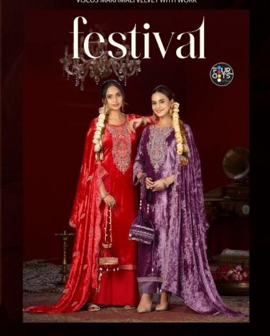 fourdots festival series 6001 to 6004 viscose makhmali velvet stylish suit in wholesale surat