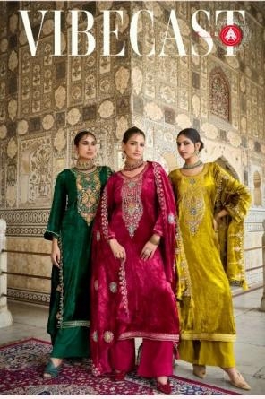 fourdots vibecast series 18171 to 18176 viscose makhmali velvet elegant style suits in wholesale surat