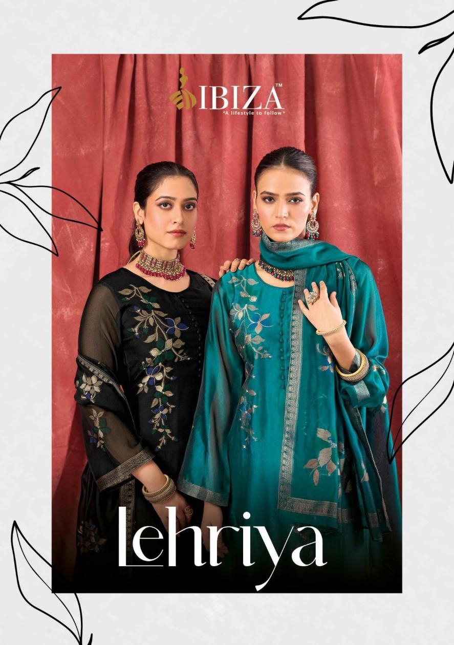 ibiza lehriya series 2441 to 2444 banglory silk jacquard hit design salwar kameez in wholesale surat