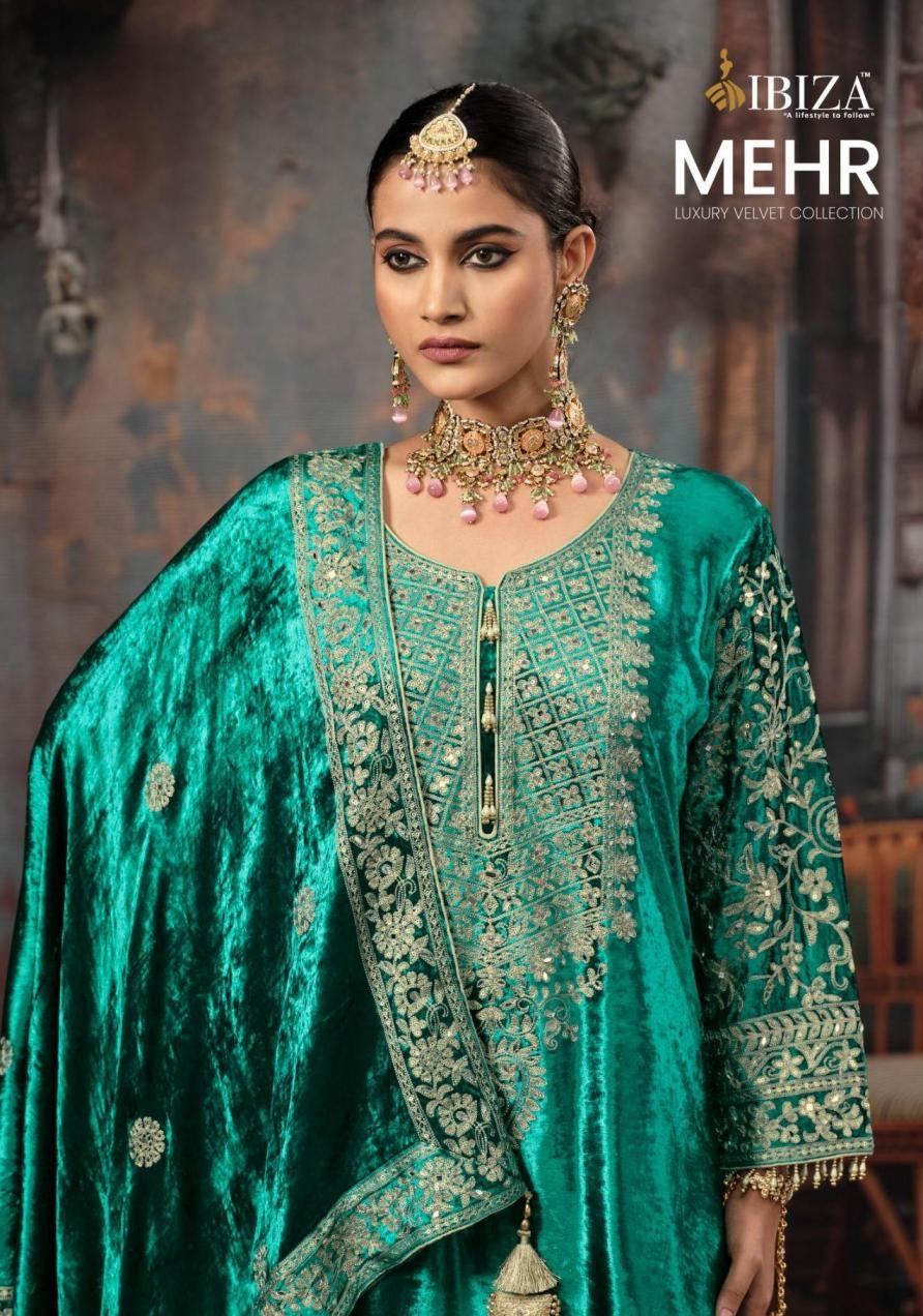 ibiza mahr series 11631 to 11634 viscose velvet winter designer salwar kameez in wholesale surat