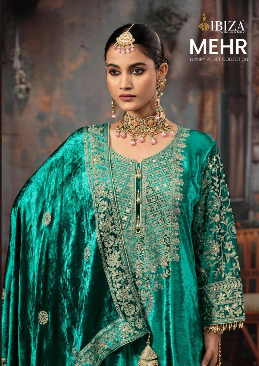 ibiza mehr series 11631 to 11634 viscose velvet winter special salwar suit in wholesale surat