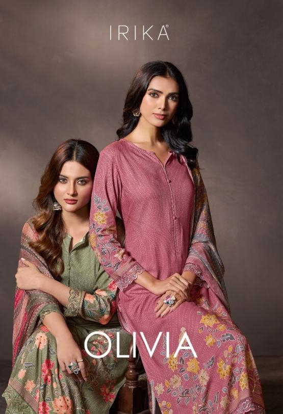 irika oliva series 1001 to 1006 viscose pashmina modern salwar kameez in wholesale surat