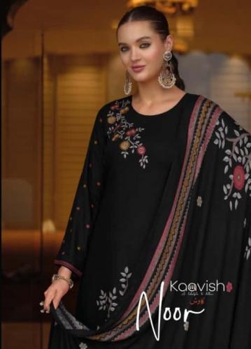 kaavish noor series 2001 to 2004 viscose pashmina winter fancy kurti pant with dupatta in wholesale surat