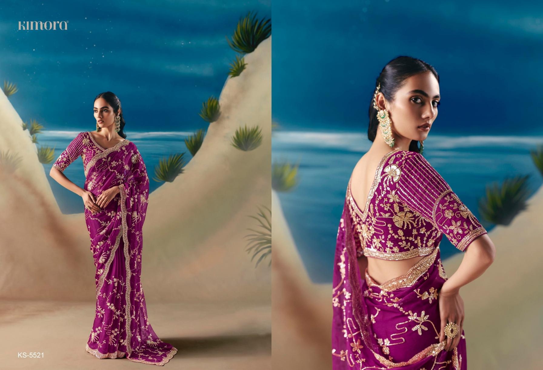 kimora chandani series 5521-5531 fancy traditional sarees in wholesale surat