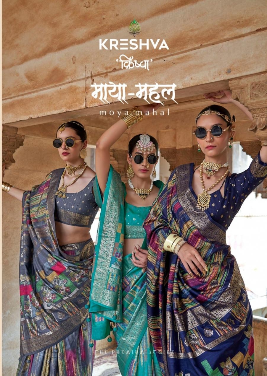 kreshva moya mahal series 4072 TO 4077 sigma silk classic patola best saree in wholesale surat