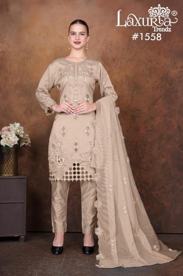 laxuria trendz 1558 readymade vichitra simmer pakistani suit in wholesale surat