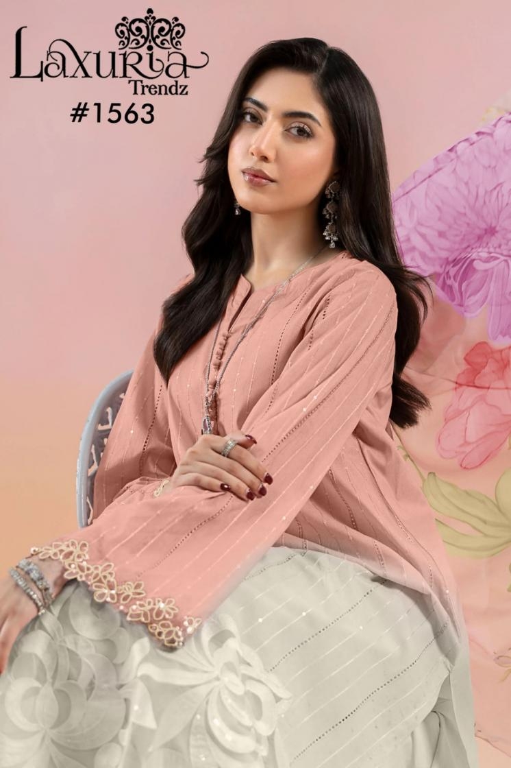 laxuria trendz 1563 readymade unique muslin pakistani ladies suit in wholesale surat