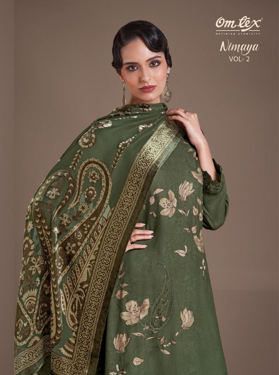 omtex nimaya vol 4 series 8761A to 8761D winter pashmina salwar kameez in wholesale surat