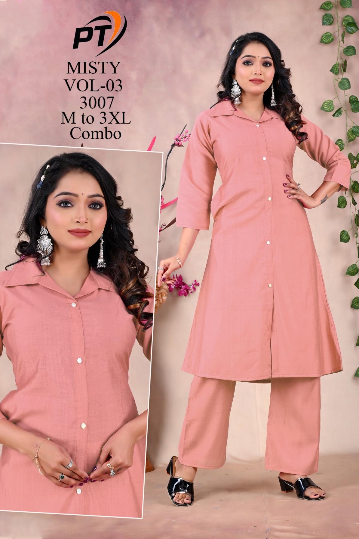 padmavati misty vol 3 series 3001 to 3010 vrtican readymade stylish combo co-ord sets in wholesale surat