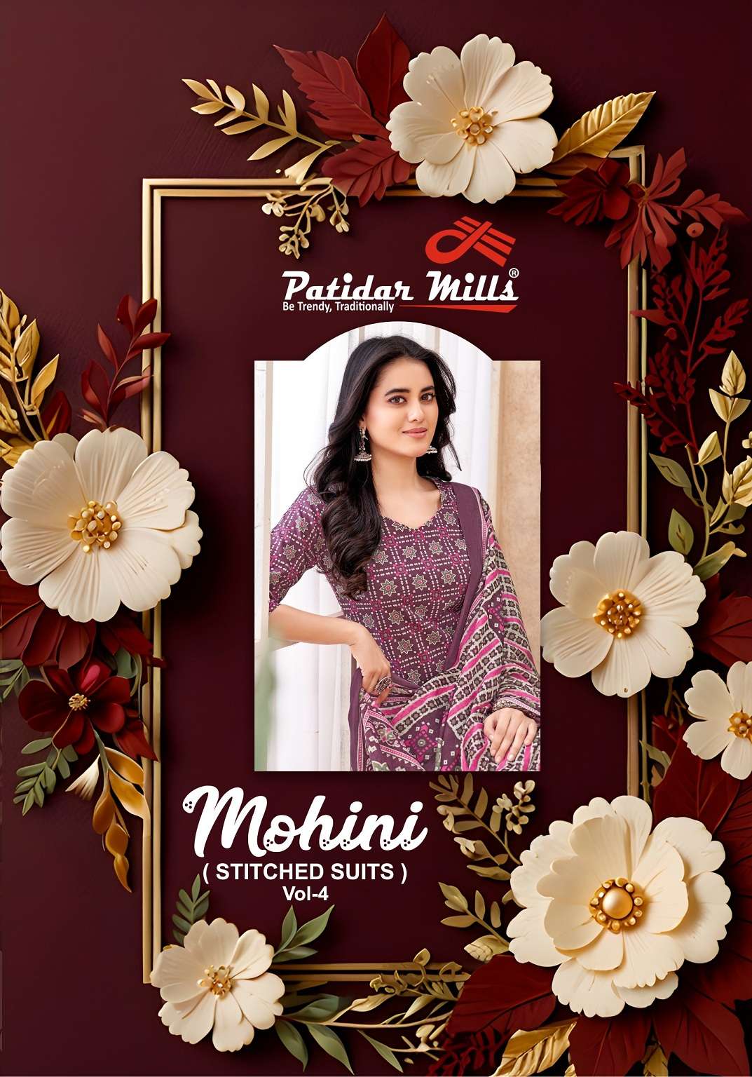 Patidar Mohini Vol-4 series 4001 to 4010 Pure Cotton Printed Kurti Pant With Dupatta
