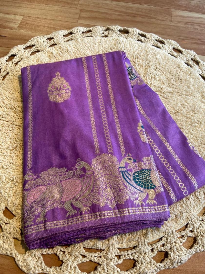 pr kc 342 soft russian silk traditional saree in wholesale surat