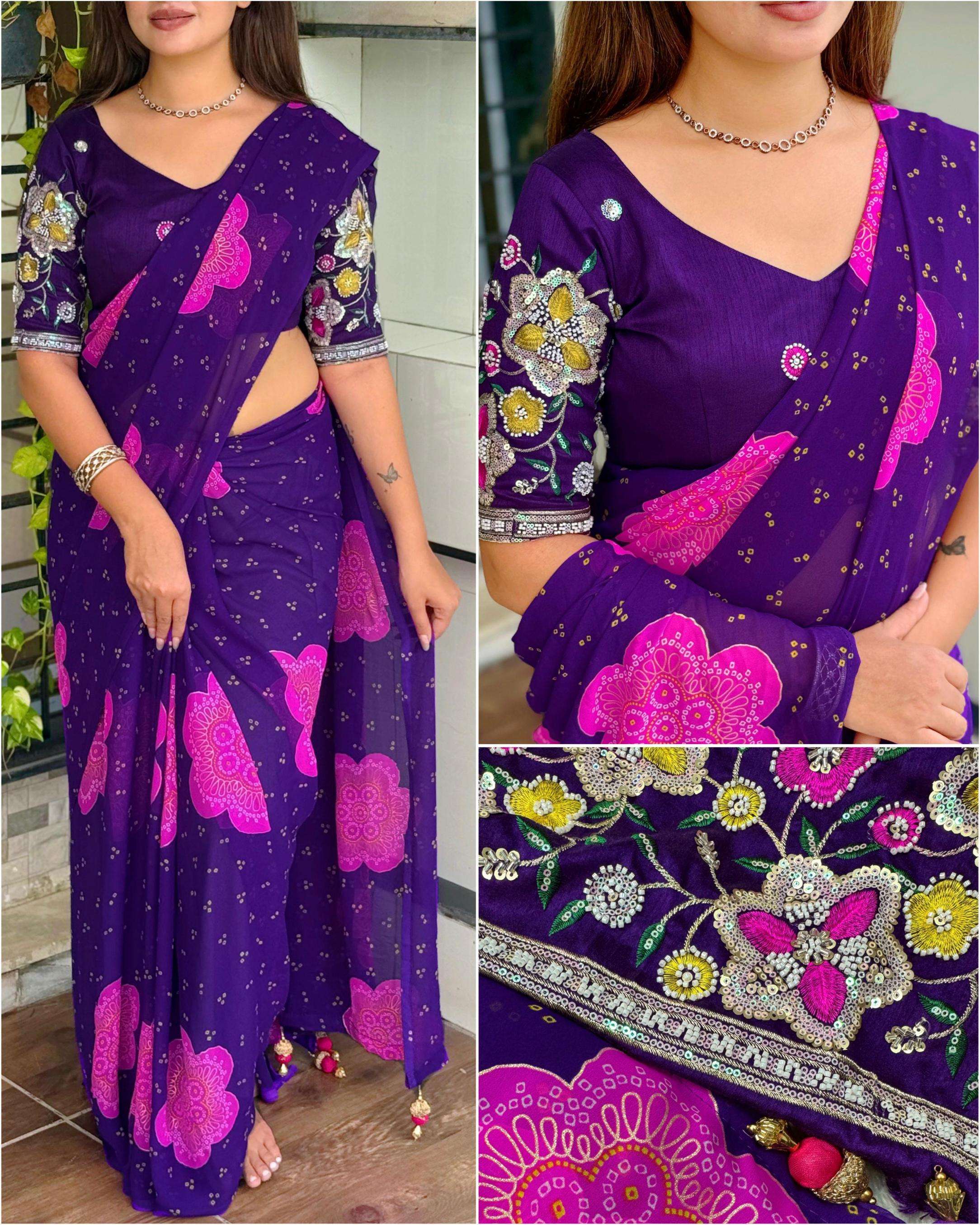 pr rani sahibaa georgette saree in wholesale surat