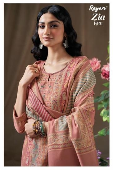 reyna zia series 10400 to 10405 pashmina meena jacquard hit design salwar kameez in wholesale surat
