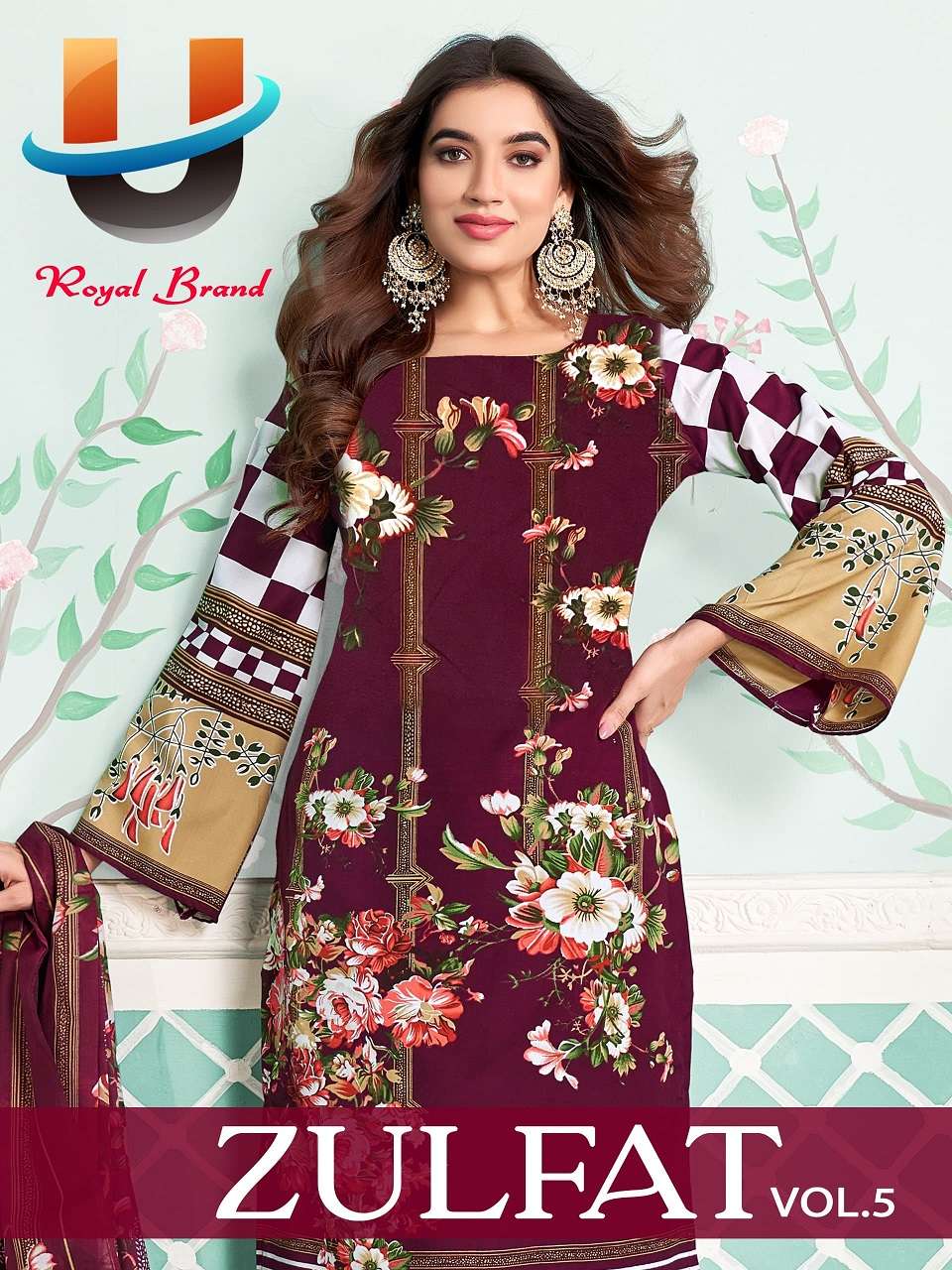 Royal Zulfat Vol-5 series 5001 to 5008 Soft Cotton Printed salwar kameez in wholesale surat