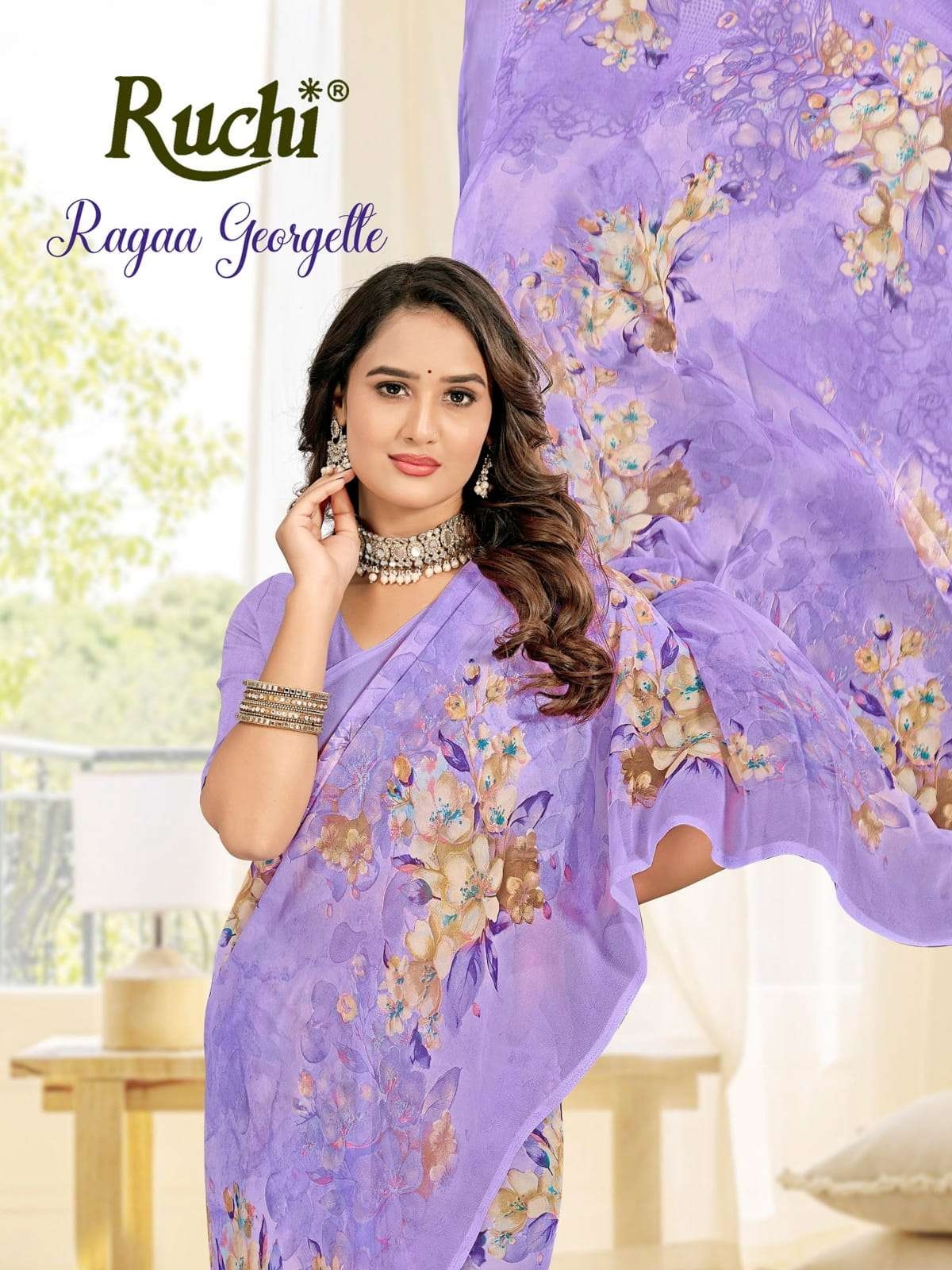 ruchi ragaa georgette vol 24 series 50808A to 50808F georgette daily wear saree in wholesale surat