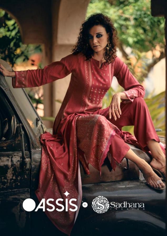 sadhana fashion assis 11506 to 11511 viscose pashmina winter suit in wholesale surat
