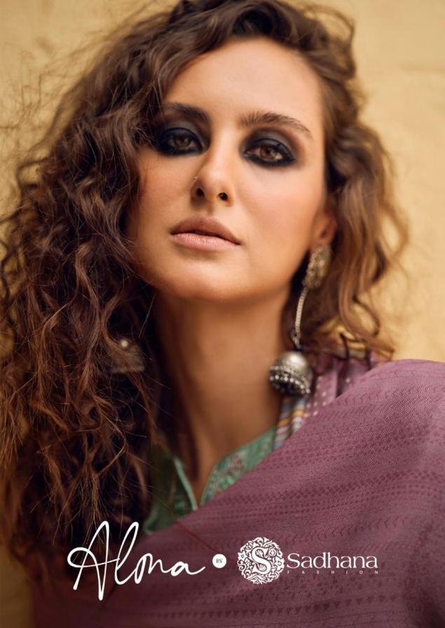 sadhana fashion series 10542 to 10547 alona viscose pashmina winter suit in wholesale surat