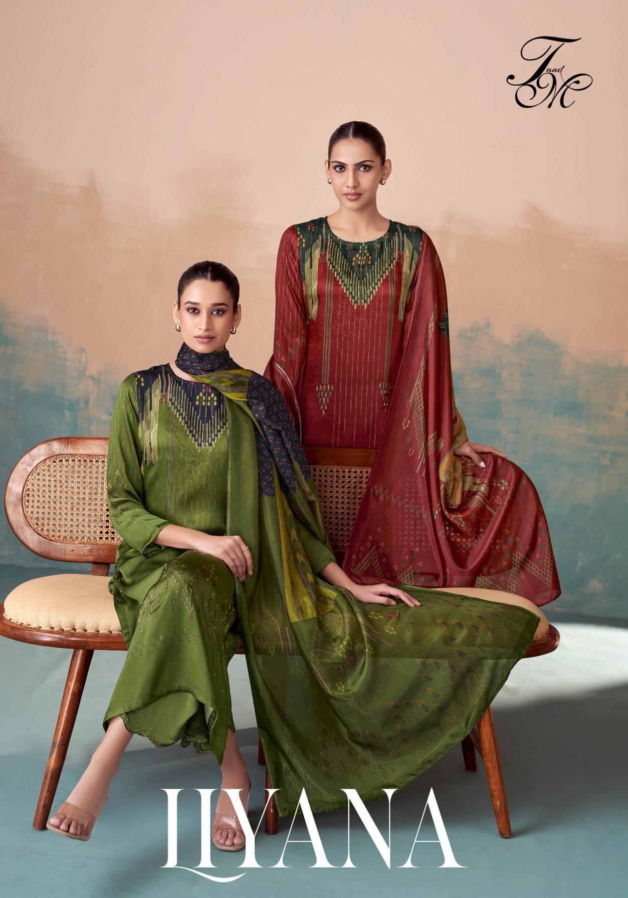 t&m bemberg liyana series 1965 to 1945 satin silk stylish salwar kameez in wholesale surat