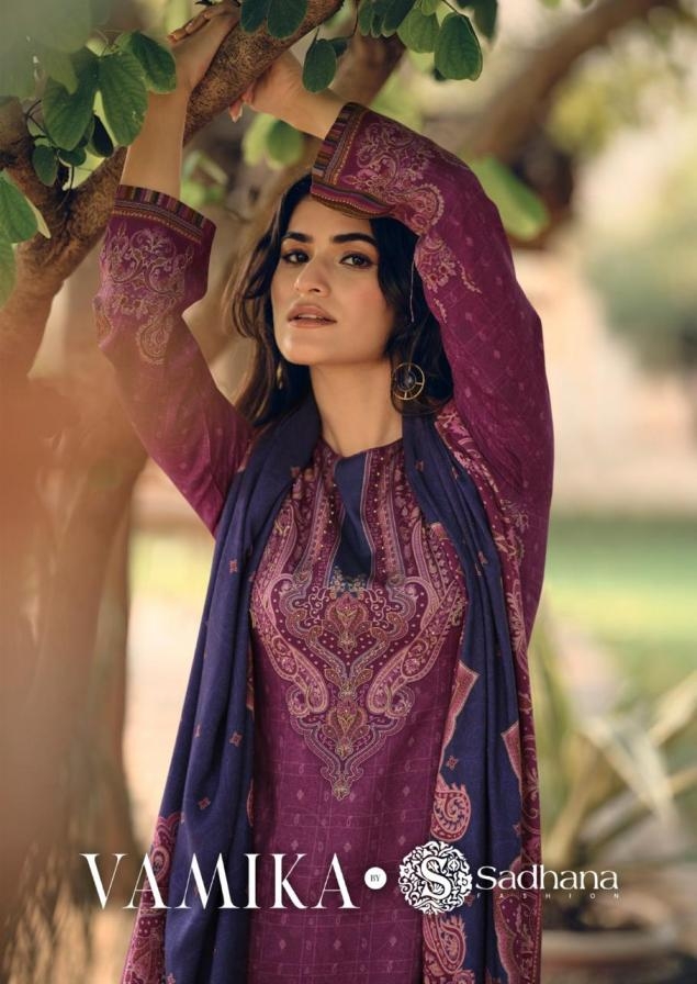 vamika sadhana series 11560 to 11565 viscose pashmina winter special salwar kameez in wholesale surat